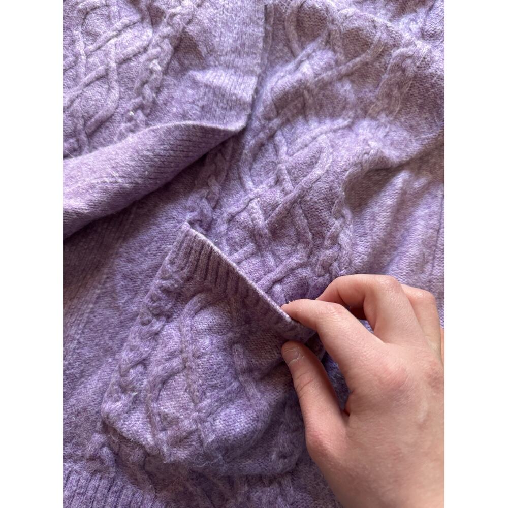 Croft & Borrow Women Size XXL Knit Open Front Cardigan Sweater Purple Classic‎ - Picture 8 of 12